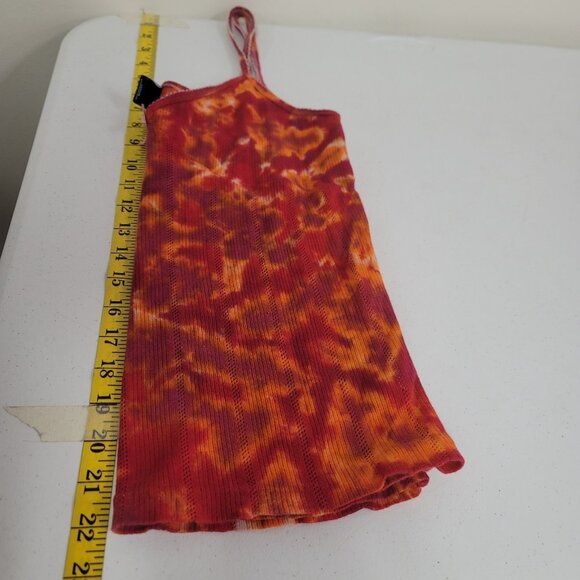 Gap Womens Y2K Babydoll Tie Dye Cami Size L Bow Preppy Contrast Stitching 90S - Picture 8 of 12